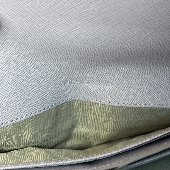 💜MICHAEL KORS💜Juliana Lilac Animal Print Large Flap Wallet/NWOT - Picture 6 of 12